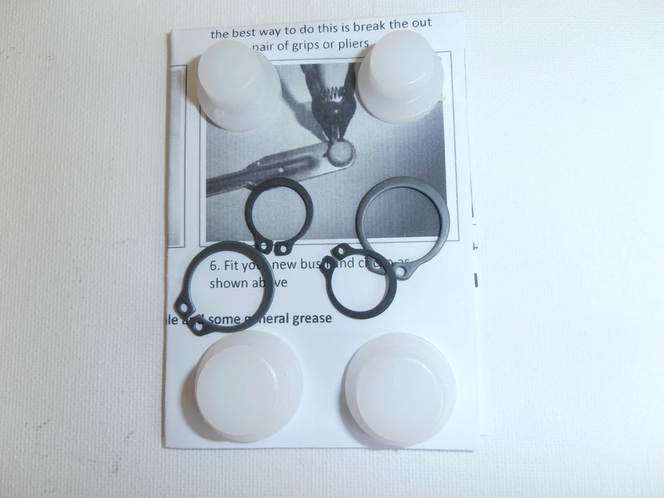 Peugeot 205 Wiper Linkage Plastic Bush Set fit original Link rods UKmade - Image 2 of 4