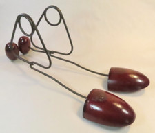 Pair Vintage Simplex Shoe Tree Adjustable Wood Stretcher Form Keeper 12.5"