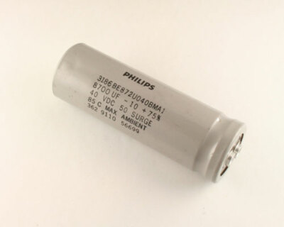 3186BE872U040BMA1 PHILIPS CAPACITOR 8,700UF 40V ALUMINUM ELECTROLYTIC LARGE CAN