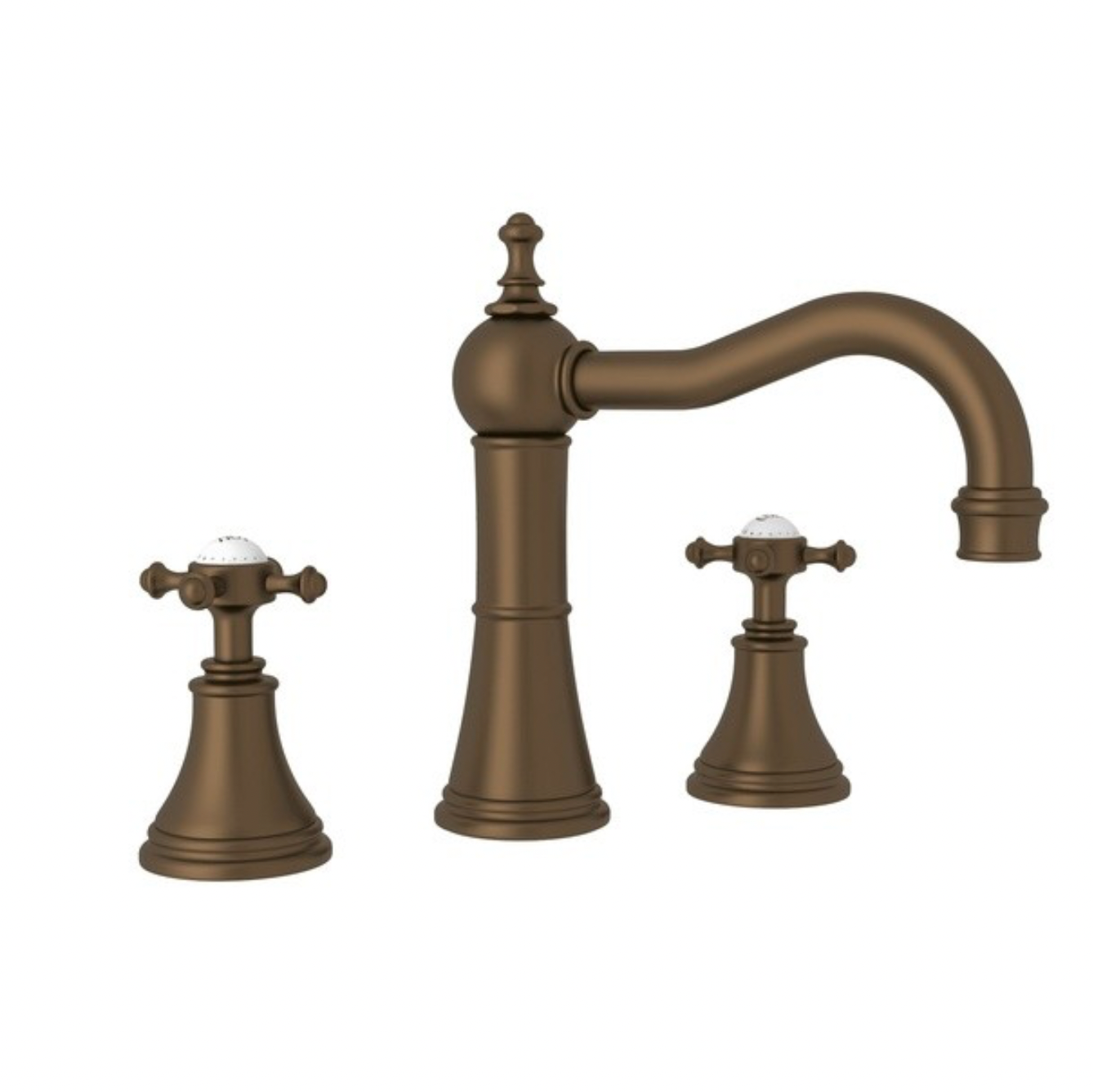 Rohl U.3724X-EB-2 Column Spout Widespread Faucet, Cross Handles ...