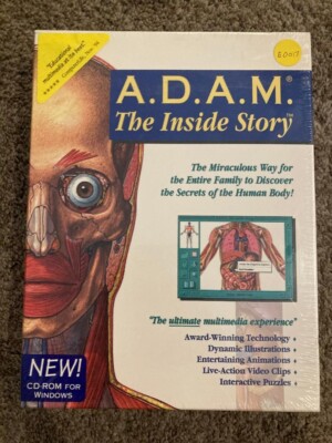 A.D.A.M.: The Inside Story (1995) Medical Instructional CD-ROM Macintosh Big Box