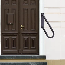 For 1-2 Steps Wall Mount Step Hand Rail Grab Bar 20"U-shaped Handrail Railing