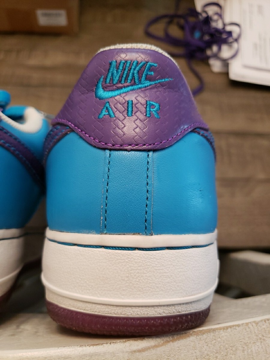 🔥Nike Air Force 1 2007 White, Purple, Laser Blue Size 11.5