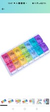 7 Day AM PM Pill Organizer, Moisture-Proof Design and Large Compartments to Hold