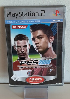 PES 2008 Pro Evolution Soccer  (PS2 Platinum) In Box, A9327