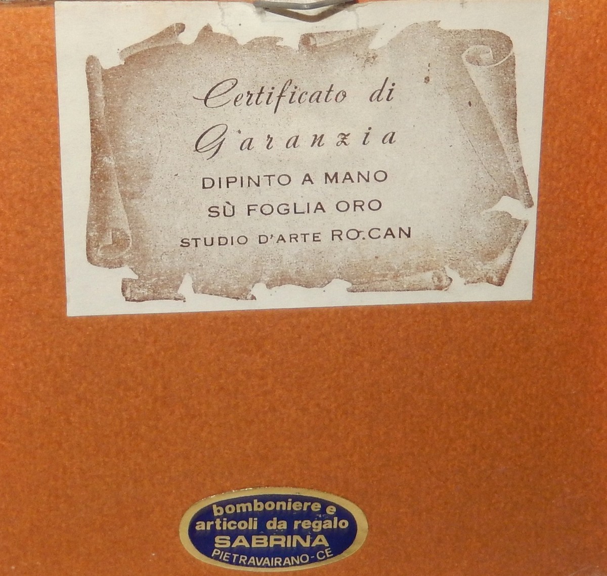 TWO PIECE DIPINTO A MANO SU FOGLIA ORO GOLD LEAF PAINTINGS | eBay