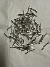 100 pcs Silver Plated Curved Tube Spacer Beads for Jewelry Making