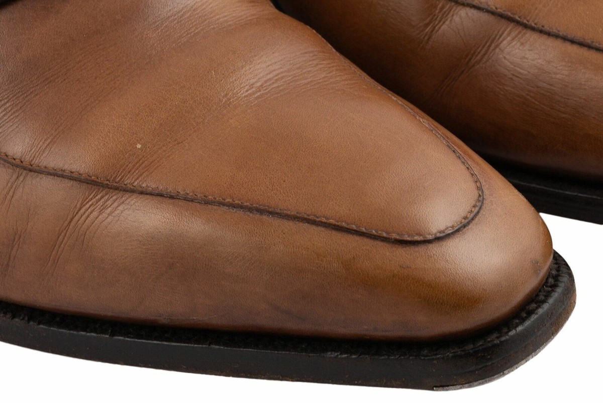 Corthay Paris $3130 Brown Leather Slip-On Loafers for Men 9.5 D(US) Brand New CORTHAY Paris Handmade  main image 2