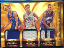 2015-2016 Gold Standard Newly Minted Porzingis Hezonja cauley-stien RC Patch /15
