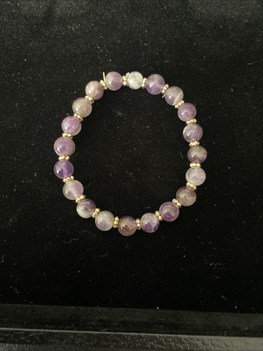 Cute Glass Amethyst Bracelet for Women Girls