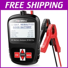 Precision 12V Battery Tester with 100-1100 CCA for Reliable Automotive Diagnosis