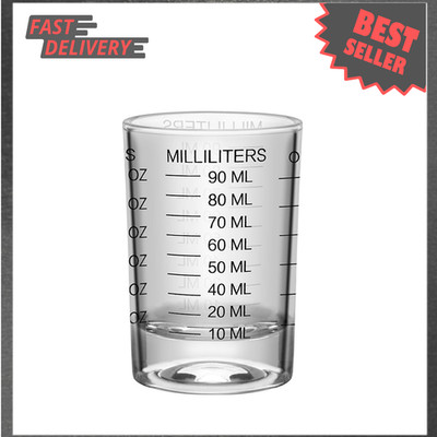 Shot Glass Measuring Cup 3 Oz 90ml Liquid Heavy Espresso Glass with Clear Scale