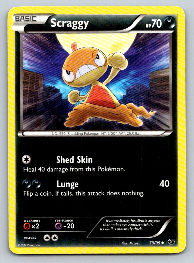 Scraggy 73/99 Uncommon Next Destinies Pokemon Near Mint