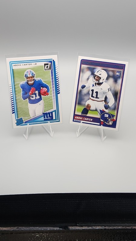 Lot Of 2 Panini 2025 Optic/Score- Abdul Carter Rookie New York Giants Football