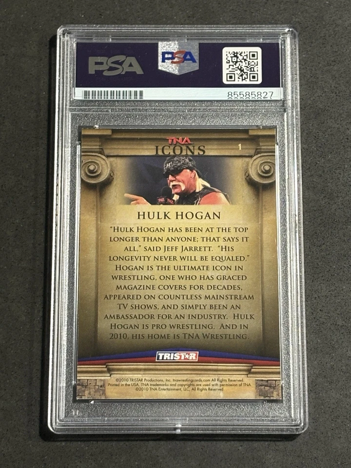 Tarjeta autografiada firmada por los iconos Tristar TNA 2010 de Hulk Hogan certificada por PSA/ADN Foto 2 de 2