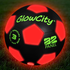Glow in the Dark Soccer Ball - Sizes 3, 4, 5 for Kids, Teens  Adults - Light up