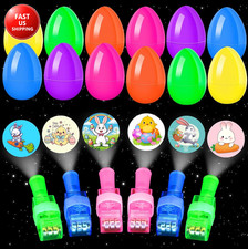 Easter Eggs Fillers, 12Pack Prefilled Easter Eggs with Finger Lights Toys, Easte