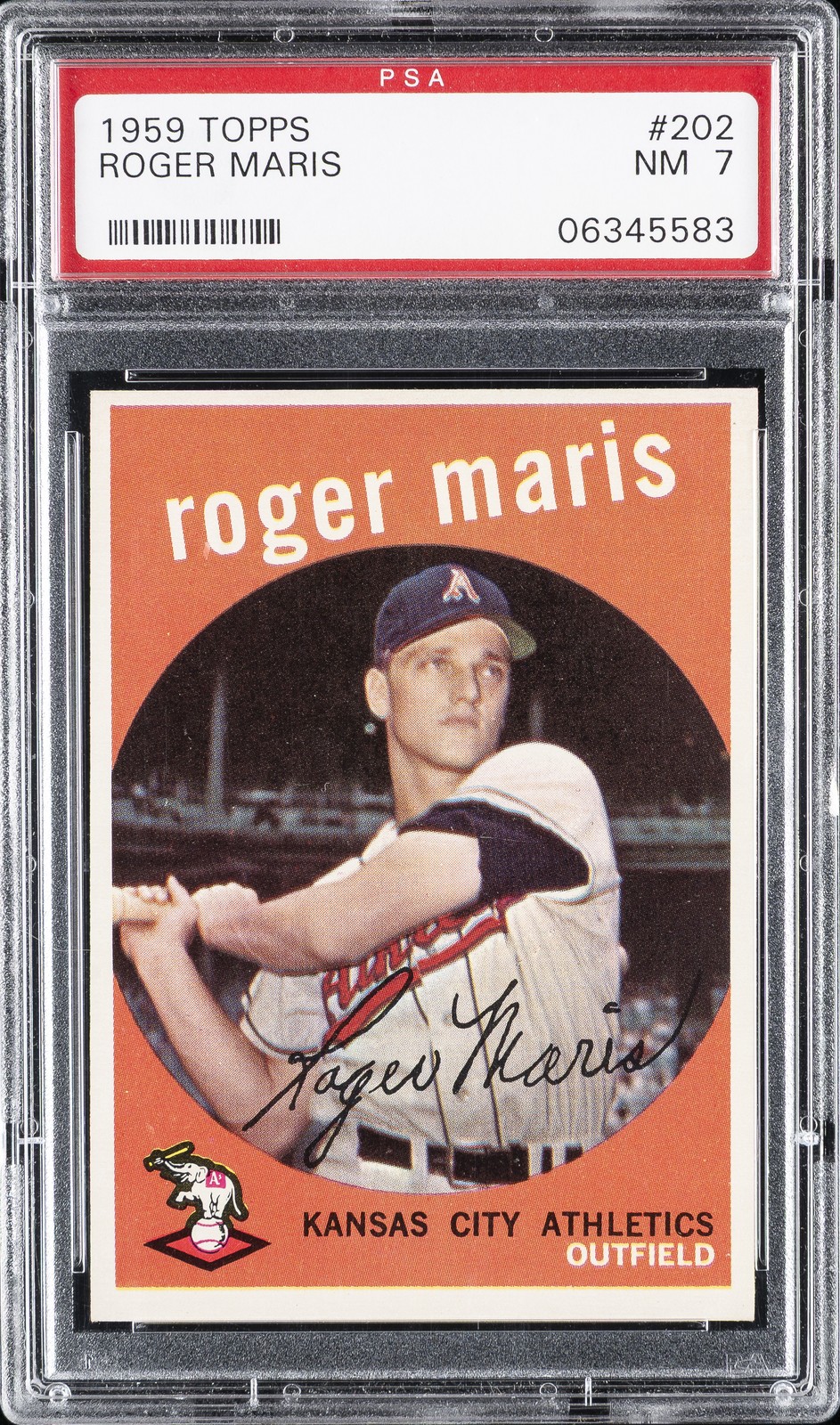 1959 TOPPS #202 ROGER MARIS PSA 7