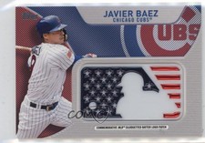 2017 Topps MLB Independence Day Silhouetted Batter Logo Javier Baez Patch 2t7
