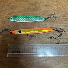 Fishing Lure Metal jig Set of 2 Daiwa and others For sea bass greens and yellowt