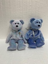 LOT of 2 TY Beanie Baby Teddy Bears Retired Plush Toy