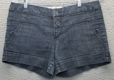 Boom Boom Jeans Shorts Women 9 Multicolor Denim Cotton Slash Pocket 2-Button Fly