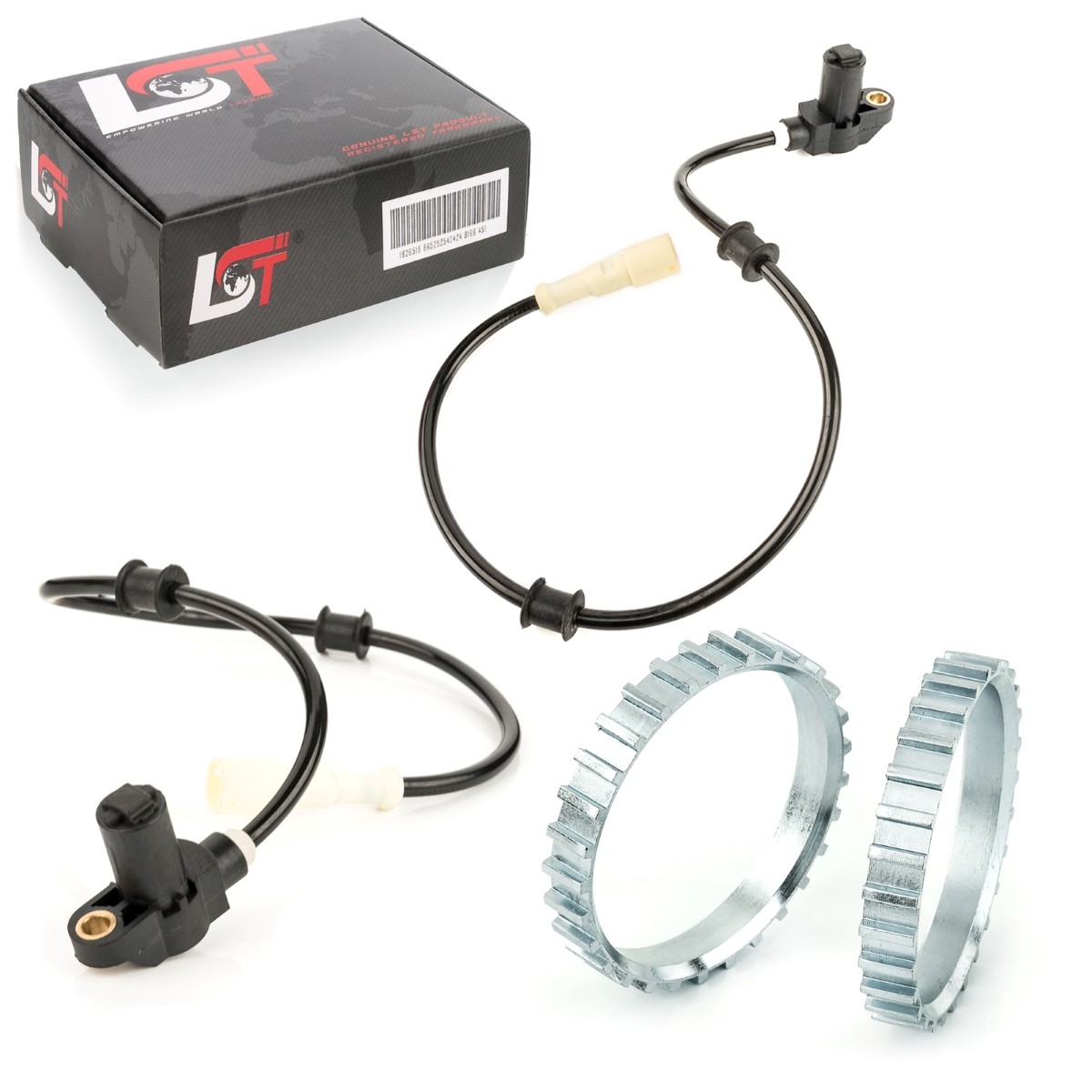 2x ABS sensor and ABS ring set front axle 29 teeth for OPEL CORSA B