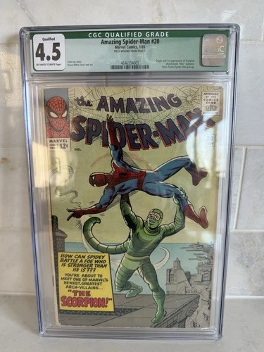 Amazing Spider-Man #20 1965 Marvel Comics CGC 4.5 1st Scorpion Qualified