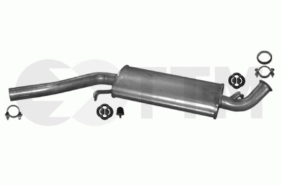Silencieux intermédiaire Audi 100 et 200 en acier renforcé anti-corrosion
