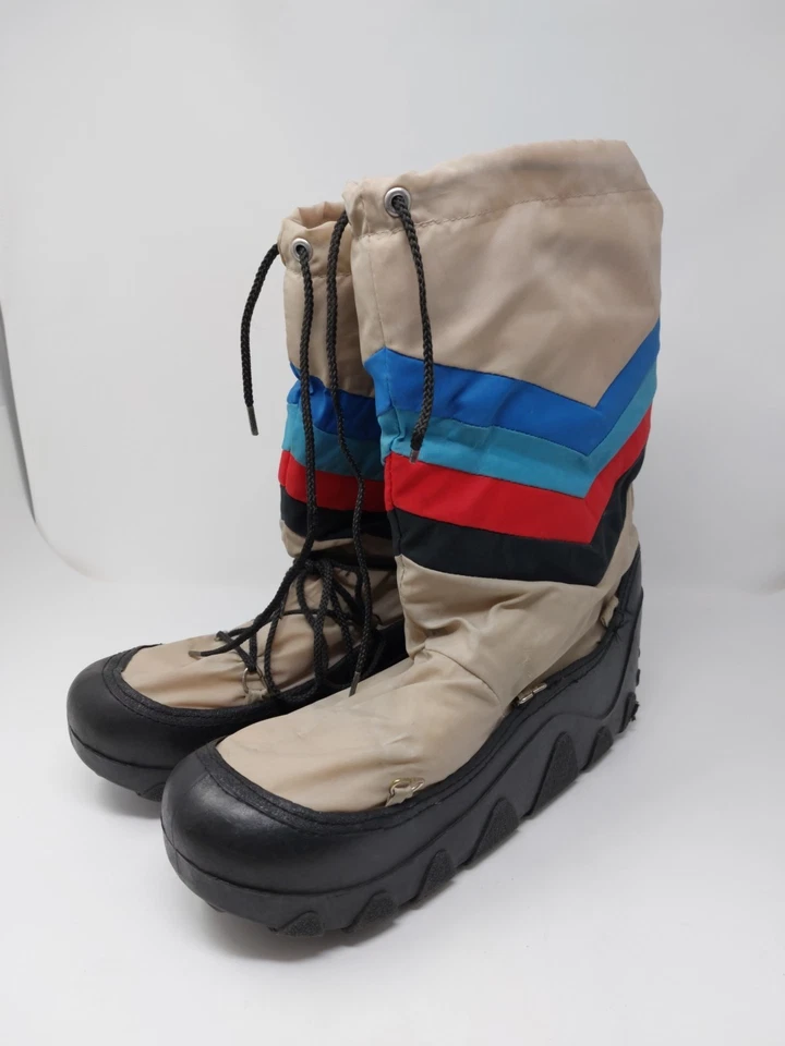 Botas de Nieve De Colección Años 80 Botas Luna Talla 11-12 Lasco Totalmente Rad Hechas en Corea Foto 2 de 4