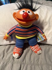 Applause Ernie Sesame Street Vintage Plush Toy Doll Jim Henson 8" Used W/Tags