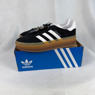 Adidas Gazelle Bold W Platform Sneakers Black White IE0876 Womens US 9.5 UK 8