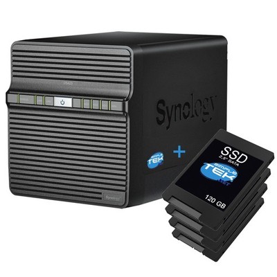 Synology DS423 NAS 4-Bay USB-A LAN USB 3.0 SSD 480GB 4x120GB Schwarz
