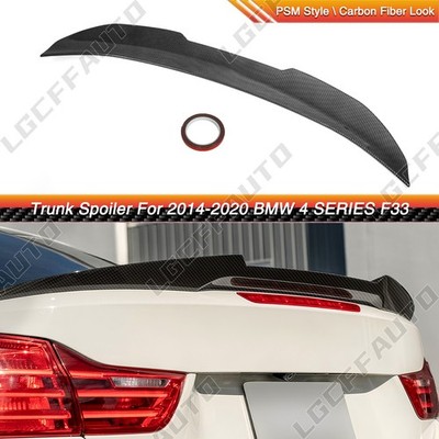 Fits 14-20 BMW F33 F83 428i 430i Convertible Carbon Fiber PSM Style Spoiler Wing