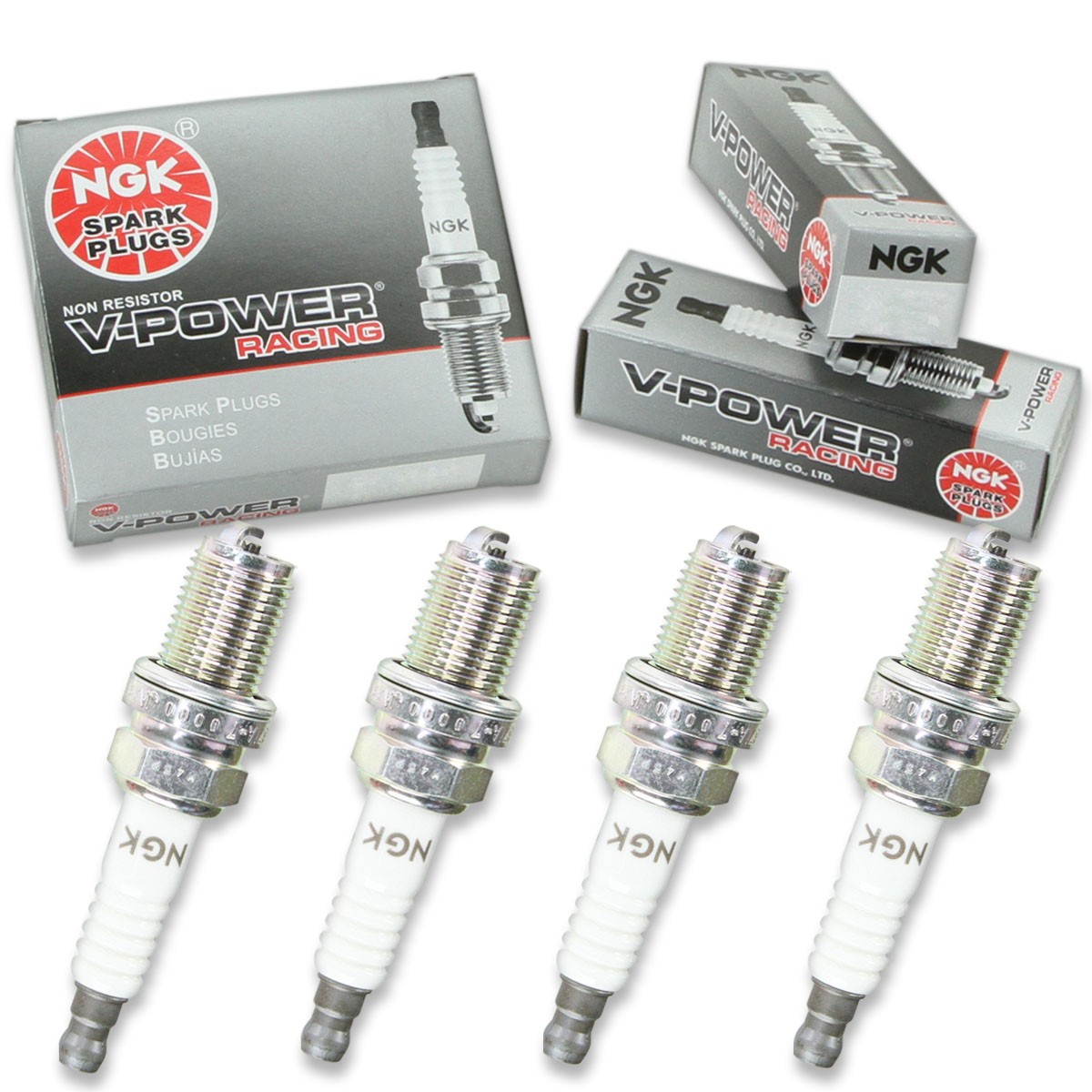 4 pc NGK 4091 R5671A-7 V-Power Racing Spark Plugs for W5CC W5C W4C2 W22ES-U ss