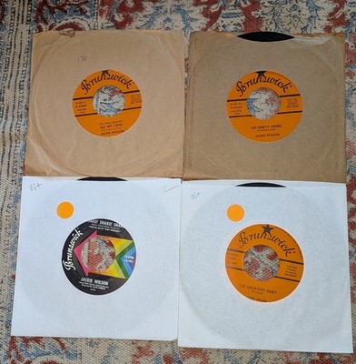 Lot of 4 original VG+ Jackie Wilson Soul 45's