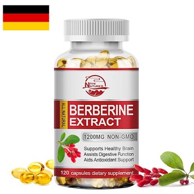 120 Berberin HCL Extrakt Kapseln 1200mg Unterstützt Die Herzgesundheit Tablette