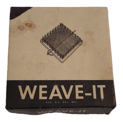 Vintage Weave-It WOOD Weaving LOOM Box & Copy Instructions HERO & Needle #12