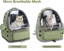 Cat Backpack Carrier, Breathable Cat Carrier Large Space Bubble Pet Backpack ...