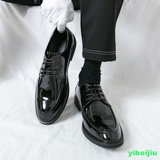 Men's Lace Up Derby Shoes Shiny Matte Leather Business Dress Formal Wedding 2025