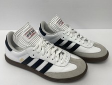 ADIDAS M 7 W 8 Samba Indoor Soccer Shoes White Black New