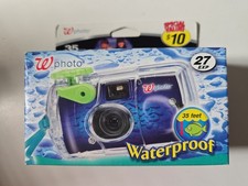 Walgreens 35mm Single Use Waterproof Disposable Camera 800 ISO Film 27 Exposures