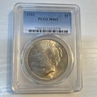 1923 Peace Dollar PCGS MS62 $1 Silver Coin Philadelphia Uncirculated