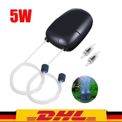5W Air Pump Sauerstoffpumpe Teichpumpe Luftpump Belüftungspumpe Aquariumpumpe