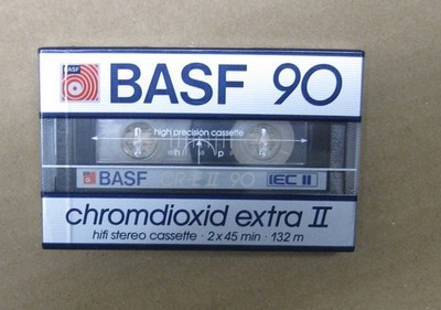 VTG BASF CHROMDIOXID EXTRA II 90 CHROME BLANK CASSETTE TAPE FRANCE NEW SEALED