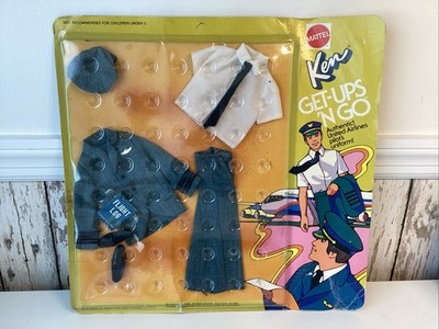 1973 KEN GET-UPS  N GO FASHION - 7707 - ORIGINAL PACKAGE SHOWS WEAR - PILOT