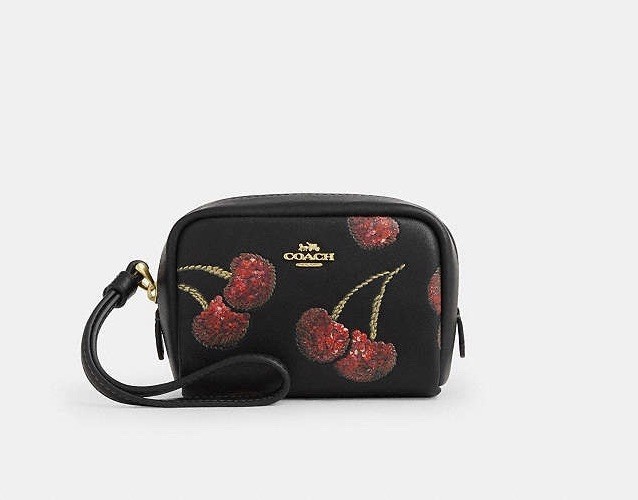 Coach Pouch Wristlet With Cherry Print CDF01 | eBay