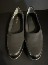 Easy Spirit Black Leather / Fabric Slip On Shoes 6 W