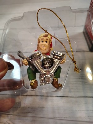 Harley Davidson Collection Christmas Elf Engine 140 Ornament 1999 H-D With Box