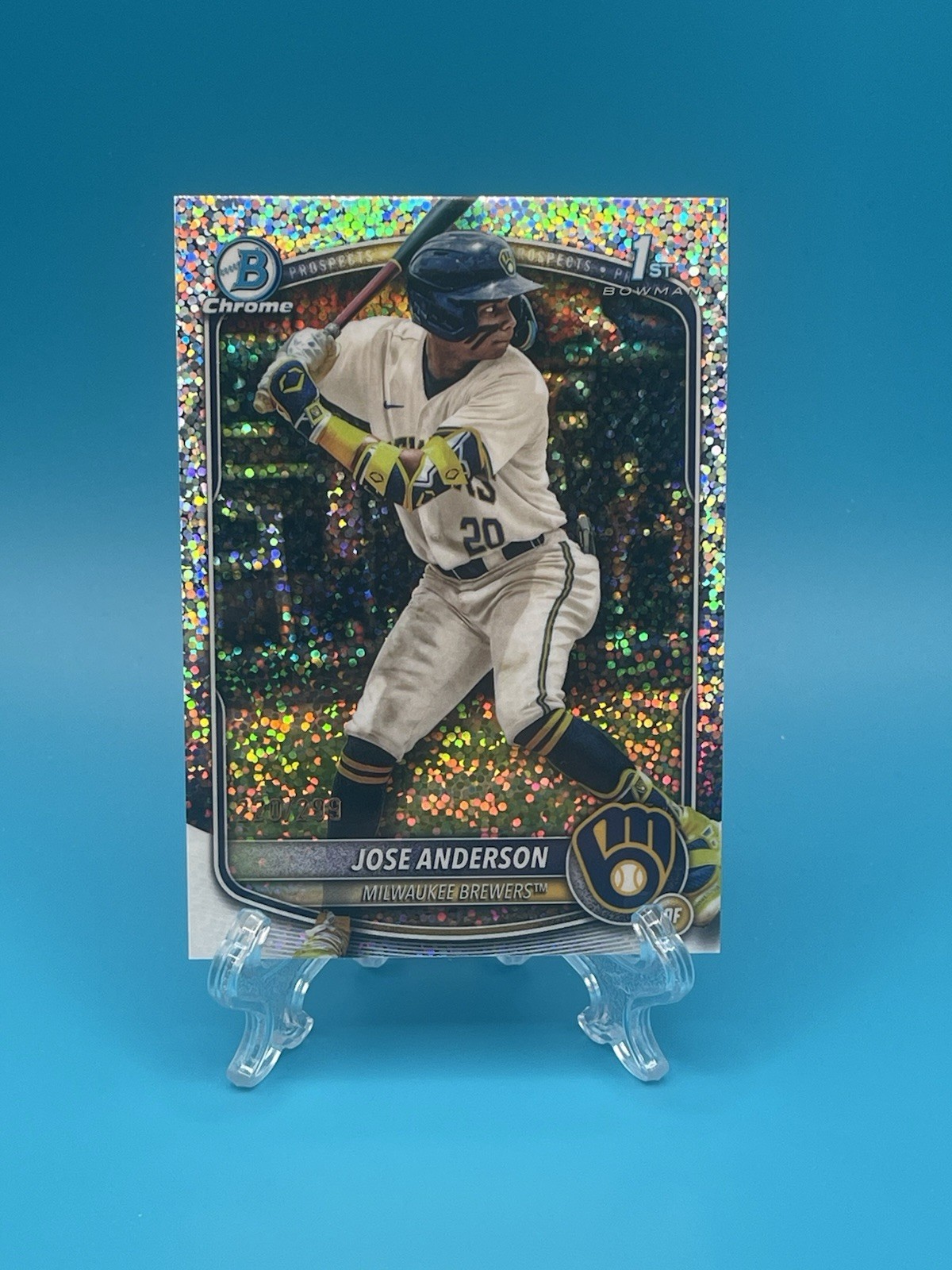 2025 Bowman Chrome Prospects 1st Jose Anderson #BCP-193 Speckle Refractor /299